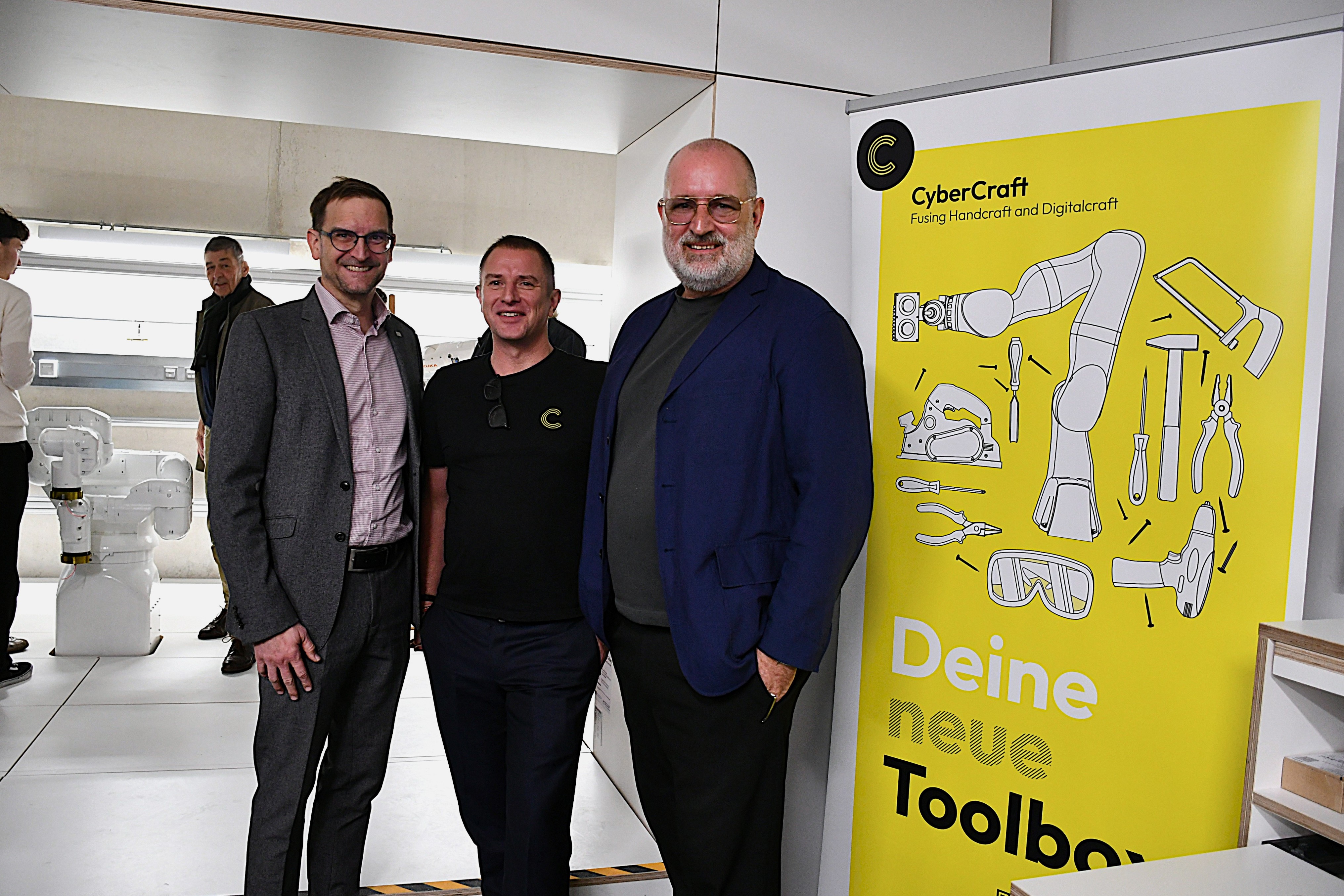 VP Prof. Dr. Oliver Steffens, Prof. Christophe Barlieb, Prof. Dr. Norber Palz